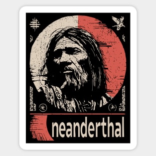 Neanderthal Ancestor | Human Evolution Art Sticker